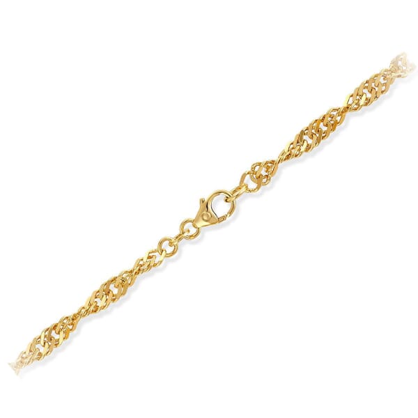 Gult gull kjede Singapore 45cm/3,5mm i 14kt gull - 18GU3445